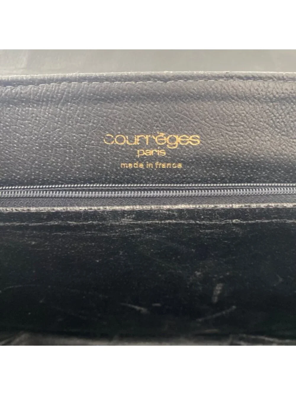 Vintage Courreges Paris Mini Briefcase Purse Shoulder Bag Black